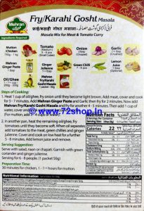 Buy Mehran Karahi Masala 50 Grams Box - A Perfect Blend of Aromatic Spices