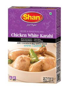 Shan Chicken White Karahi Kadai Imported Masala - Spice Mix (40gm) Genuine Authentic Taste
