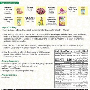 Mehran Danedar Haleem Masala India Mix 300 Grams Buy Online
