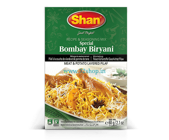 Shan Bombay Biryani Masala Online 60 Grams Pack - Genuine Authentic Mix Shan Bombay Biryani Masala Online 60 Grams Pack - Genuine Authentic Mix