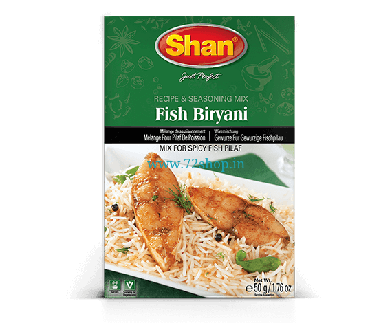 Shan Fish Biryani Masala Imported Spice Mix (50gm) Genuine Authentic Taste Buy Online India Shan Fish Biryani Masala Imported Spice Mix (50gm) Genuine Authentic Taste Buy Online India