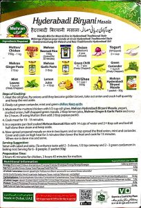 Mehran Hyderabadi Biryani Masala Powder Spice Mix