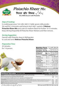 Mehran Pistachio (Pista) Kheer 155 Grams Buy Now