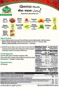 Mehran Qeema Kheema Masala - A Rich Blend of Spices (50 Grams Box)