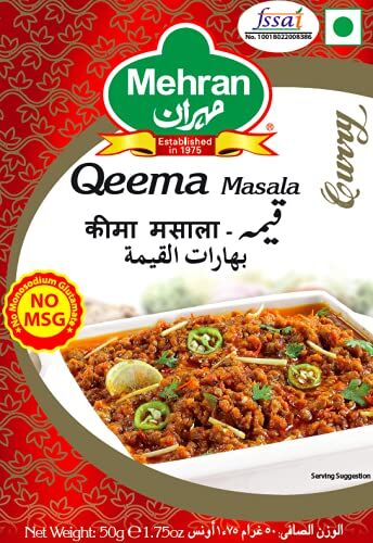 Mehran Qeema Kheema Masala - A Rich Blend of Spices (50 Grams Box) Mehran Qeema Kheema Masala - A Rich Blend of Spices (50 Grams Box)