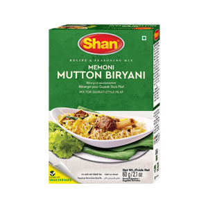 Shan Memoni Mutton Biryani Imported Masala Spice Mix (60gm) Genuine Authentic Taste ISO 9001:2008